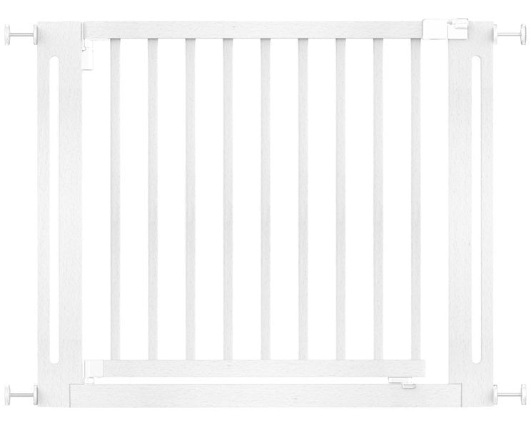 Safetots Wooden Elegance Gate, White, 95cm - 103cm, Pressure Fit Safety Gate, 73cm Extra Wide Doorway, Easy Installation