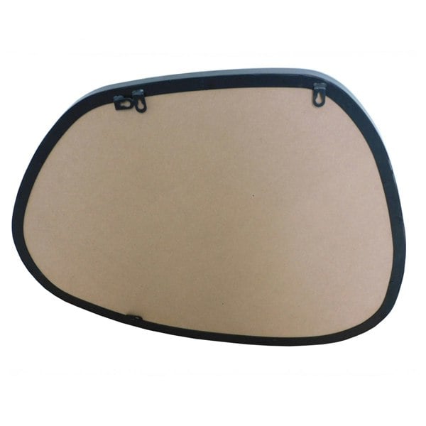 Exclusive Mirrors Modern Black Pebble Metal Wall Mirror - 71cm x 55cm