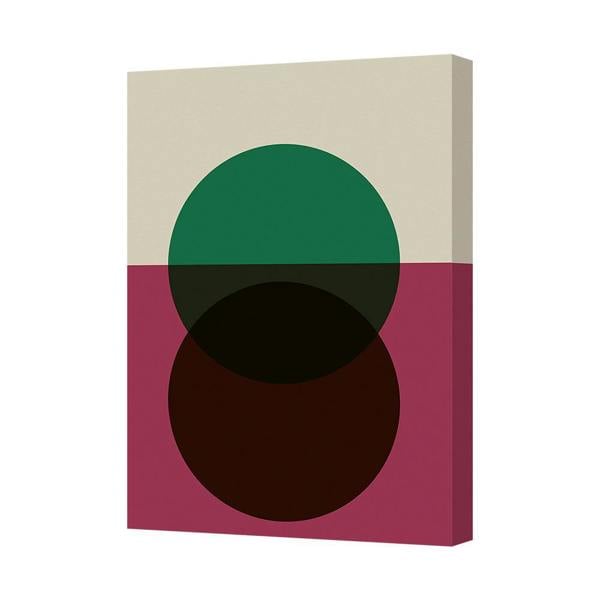 Benjamin Tate Design Abstract Geometric Circle Canvas Wall Art With Overlapping Spheres