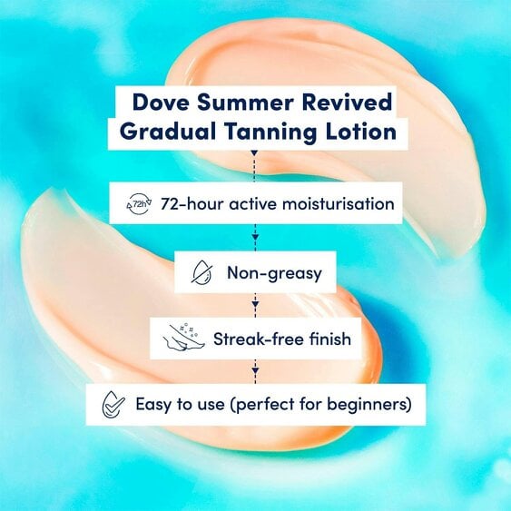 Dove 3 Pack Dove DermaSpa Summer Revived Medium to Dark Body Lotion, 200ml