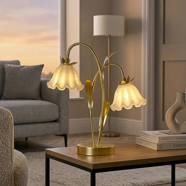 Garden Greatness Floral Duo Stem LED Table Lamp