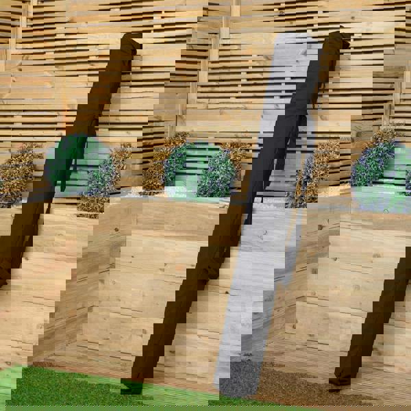 Samuel Alexander 2.7m Outdoor Wooden Garden Parasol Sun Shade with Carry Bag in Black