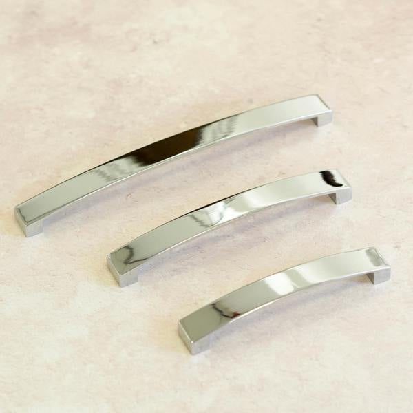 Handle & Home Polished Chrome Curved Bow Handles
