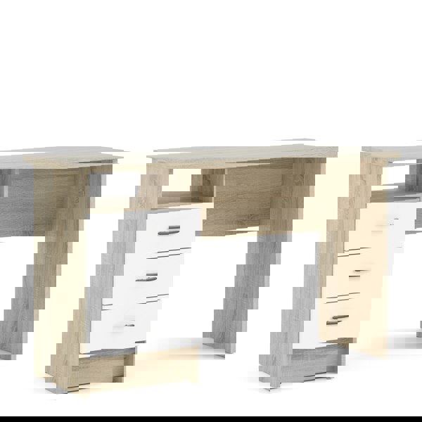 Furniture To Go Function Plus Oak Desk 3 White Drawers