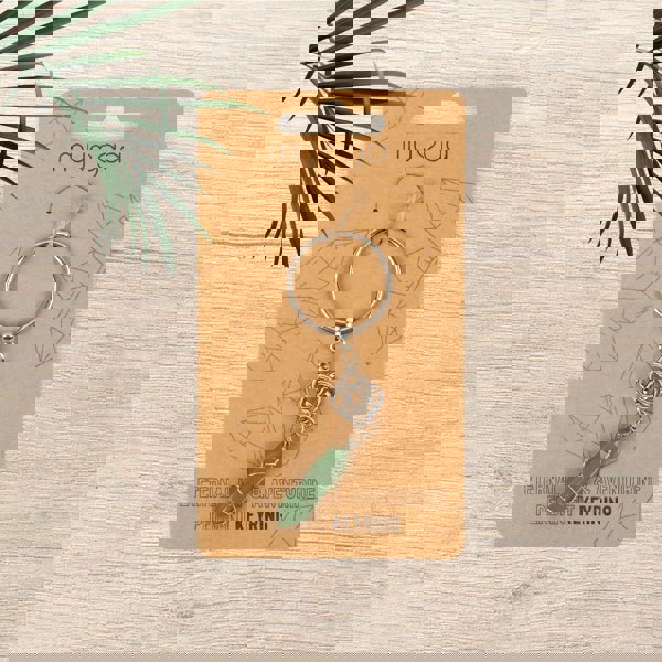 Myga Crystal and Zinc Keychain