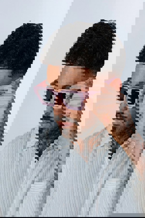 SVNX Square Retro Pink Sunglasses