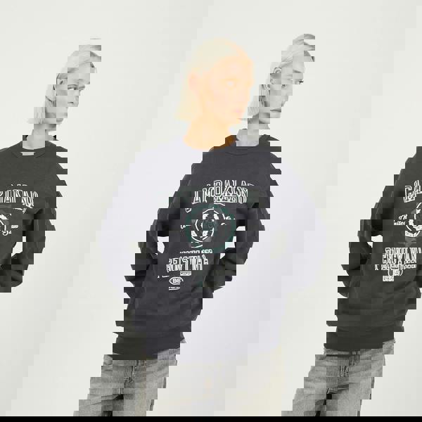 Brave Soul Dark Grey Crew Neck Graphic Print Sweatshirt - Dark Grey Image 1