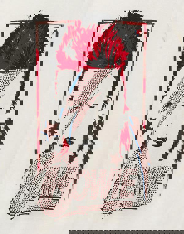 Amplified Clothing Mens White David Bowie Short Sleeved T-Shirt