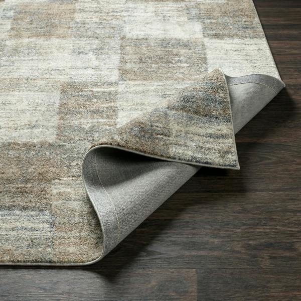 Livabliss Avellino-Modern Brown Grey Blue Graphic High Pile Rug