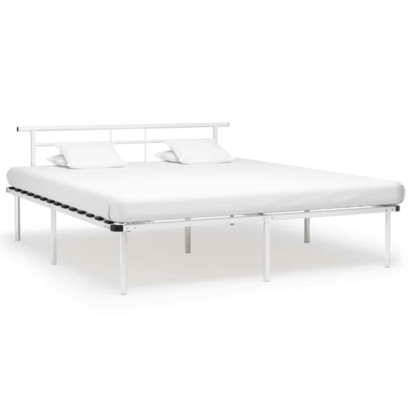 Berkfield Bed Frame White Metal 180x200 cm 6FT Super King
