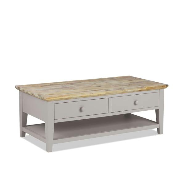 Statement Furniture Florence Wooden Coffee Table with Drawers and Shelf