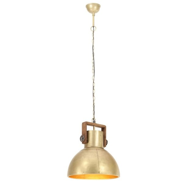 Berkfield Industrial Hanging Lamp 25 W Brass Round 40 cm E27