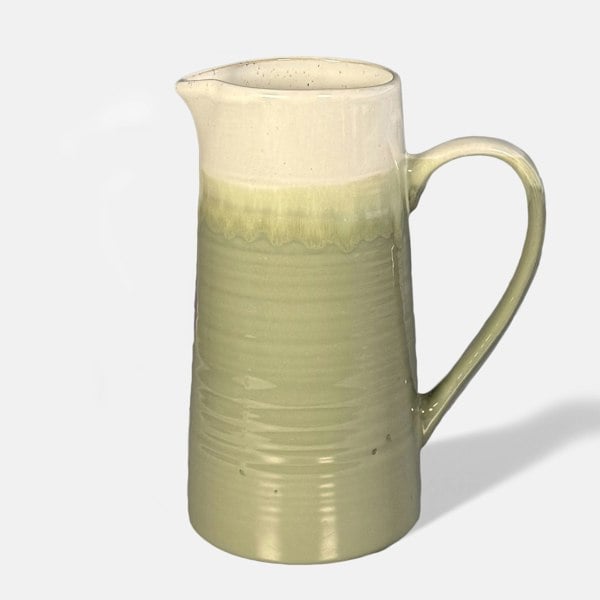 Scandi Home Terra Fusion 1.8L Green Reactive Glaze Ceramic Jug