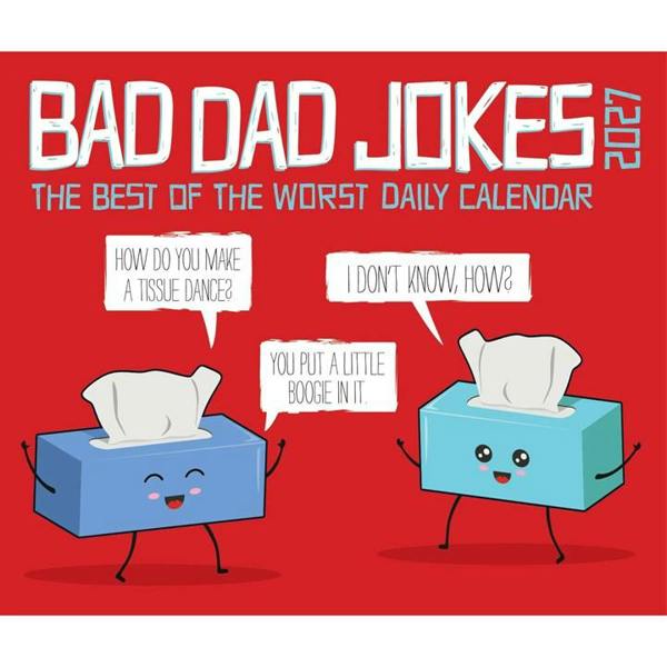 Bad Dad Jokes Desk Calendar 2027, Desk Calendars, Day To View, Humour, Gift