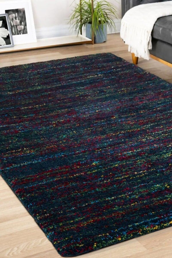 The Rugs Noble Sherpa Rug – Blue and Red Colours