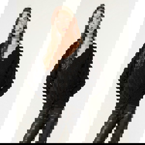 Blue Vanilla Tie Front Top