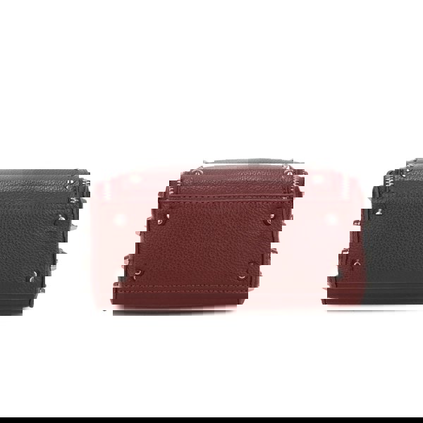 Kitise Studded Flap Crossbody Shoulder Bag Silver Tone Hardware