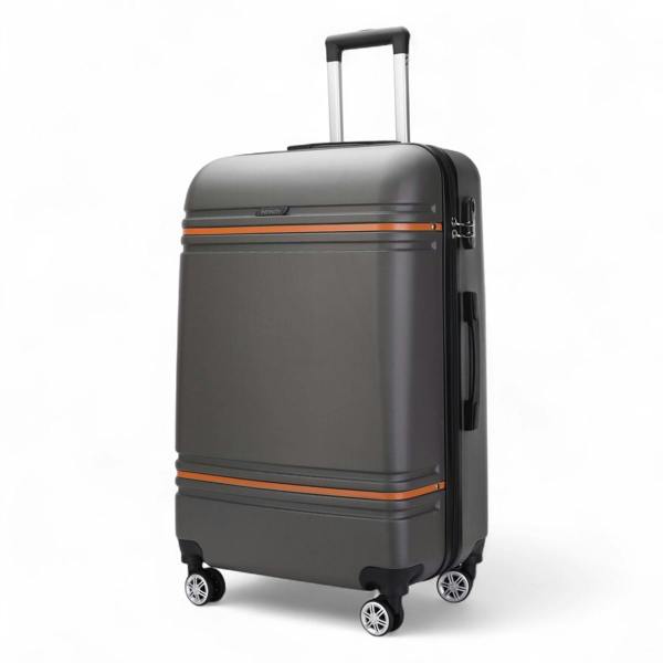Infinity Luggage Hard Shell Modern Dual 4 Wheel Luggage Suitcase Set