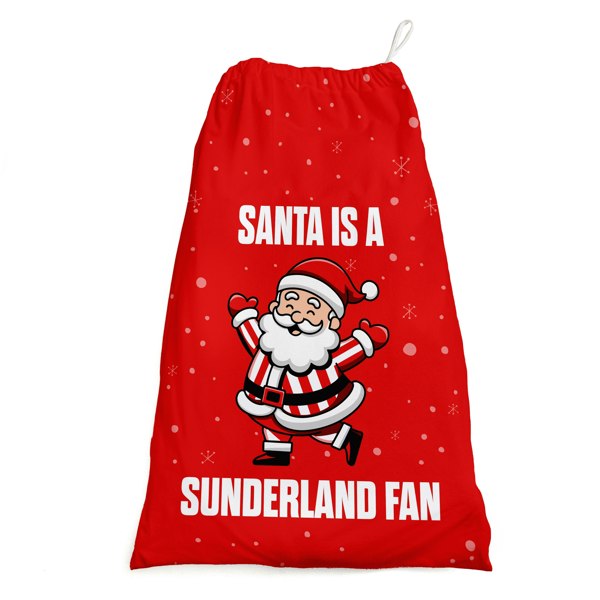 BritishmadeGifts Santa is a Sunderland Fan - Football Fan Santa Sack