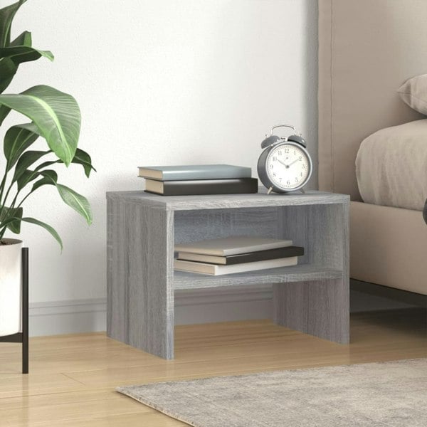 Berkfield Bedside Cabinet Grey Sonoma 40x30x30 cm Engineered Wood