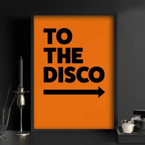 To The Disco Typography Poster - close-up detail