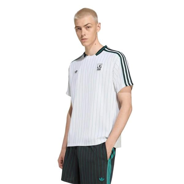 Adidas Unisex Adult Terrace Icons Liverpool FC T-Shirt - White/Green - 