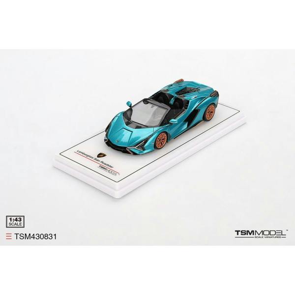 MCSlots Lamborghini Sian Roadster Blu Uranus 1:43 Scale TSM430831