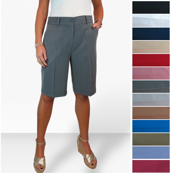 Paulo Due Women's Smart Pleated Tailored Shorts