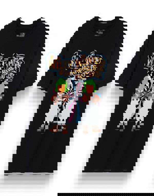 Wonka Unisex Black Willy Wonka Short Sleeved T-Shirt