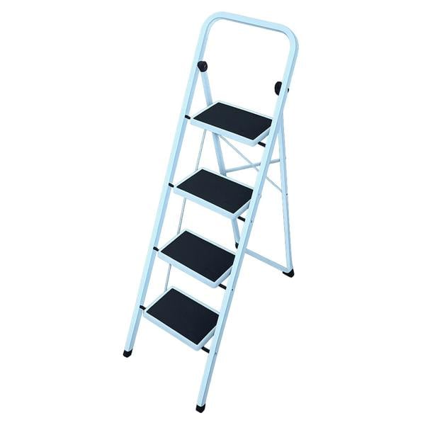 Gr8 Home 4 Step Ladder Folding Stool Non Slip Tread Heavy Duty Steel Foldable Home DIY