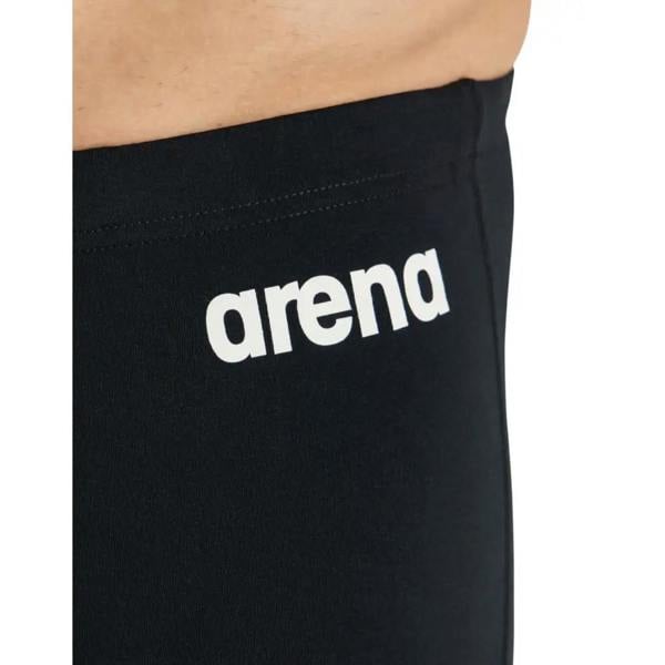 Arena Team Solid Swim Jammer black trunks with white logo