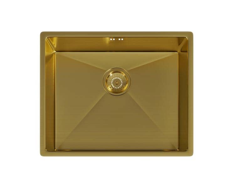 Flode Möckeln | 1.0 Bowl Stainlees Steel Sink | Strainer Waste Supplied | Brushed Gold Finish
