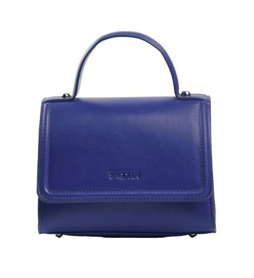 SADDLER  TINA Leather Flapover Handbag - Adjustable Strap, Phone Pocket, Crossbody or Handheld - RFID Protected - Ultraviolet