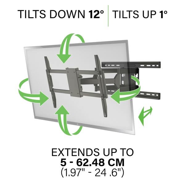 Cello Full-Motion Wall Mount For 32” – 90” flat-panel TVs