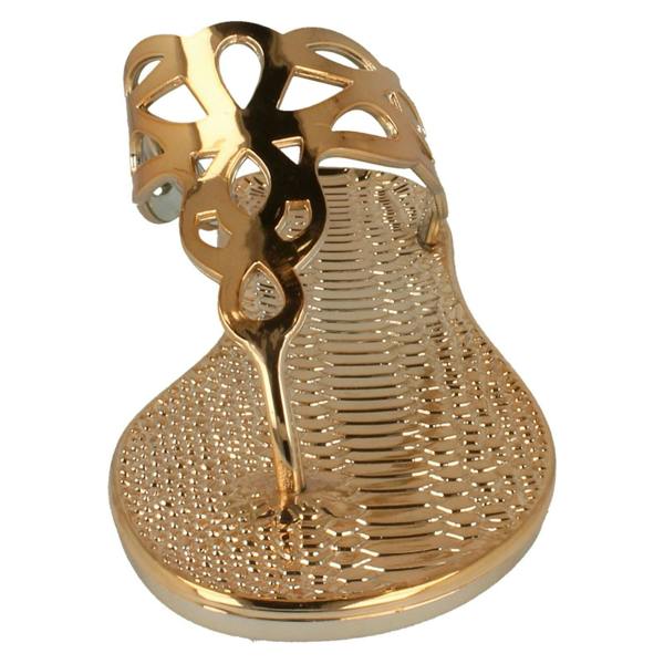 Spot On Ladies Spot On Flat Toepost Crocodile Pattern Sandal