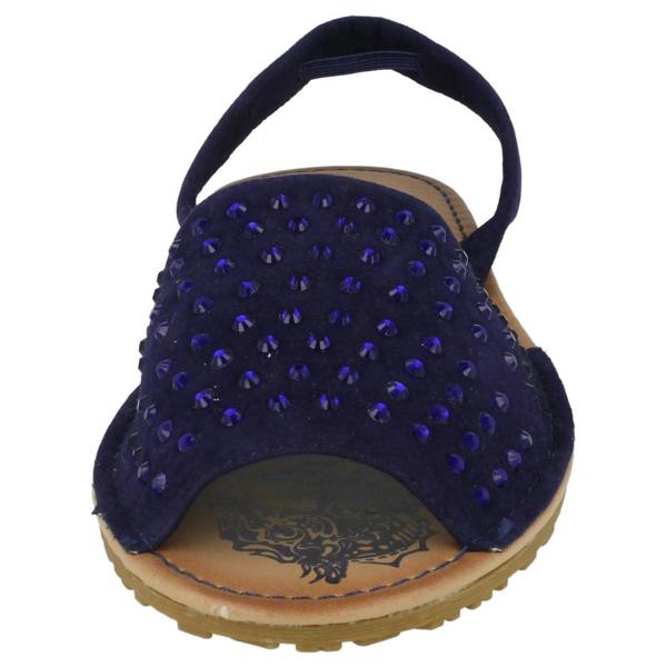Spot On Ladies Spot On Elasticated Slingback Open Toe Flat Sandals