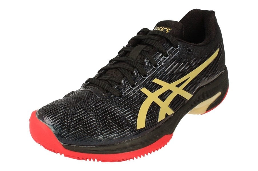 Asics Solution Speed Ff L.E. Clay Womens Tennis Shoes 1042A048 Sneakers Trainers  001 - Black Rich Gold 001 - Photo 0