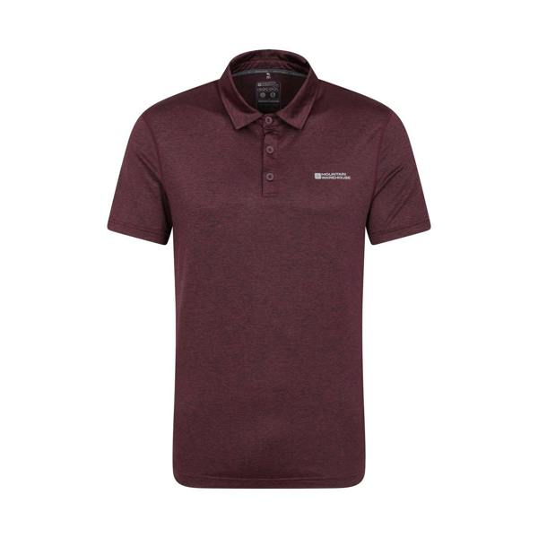 Mountain Warehouse Mens Deuce IsoCool Polo Shirt - Dusky Wine