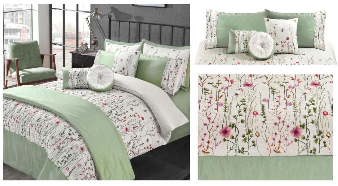 Arabella Green Duvet Cover Set