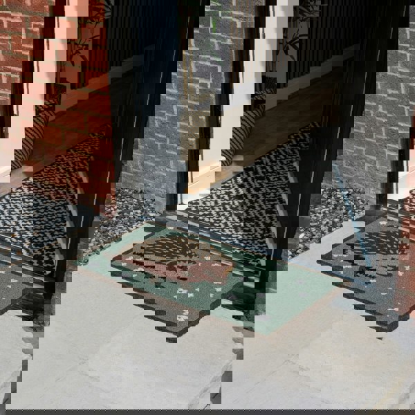 JVL Eco-Friendly Latex Backed Coir Entrance Doormat, 45x75cm - Hedgehog