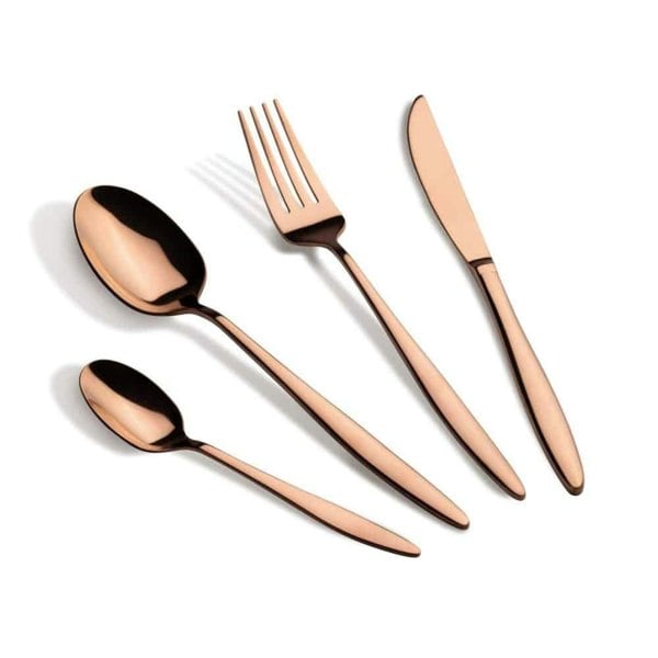 Berlinger Haus BH/3062 Rose Gold Cutlery Set arranged on a white background.