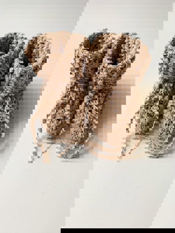 Gooseberry Fool Cotton Tie Baby Booties