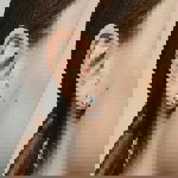 Ted Baker HAN Silver Tone Crystal Heart Stud Earrings TBJ1654-01-02