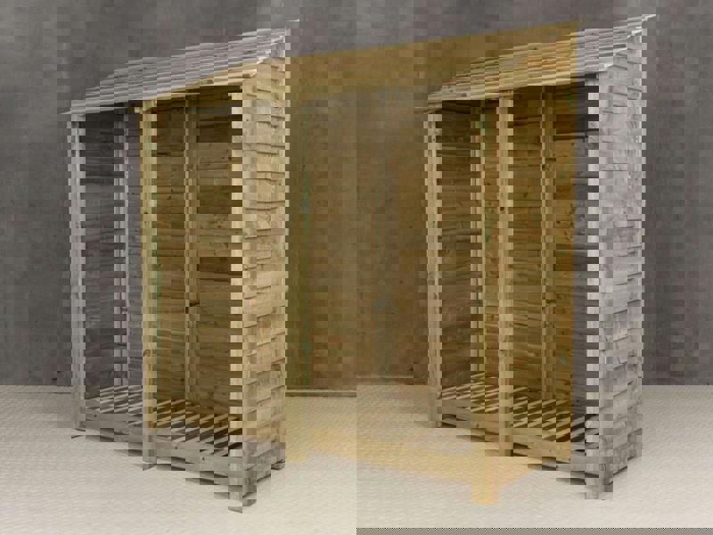 Arbor Garden Solutions Wooden Log Store W-187cm, H-126cm or 180cm, D-88cm