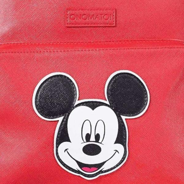 Onomato! Disney Mickey Mouse Backpack with Adjustable Padded Straps Red