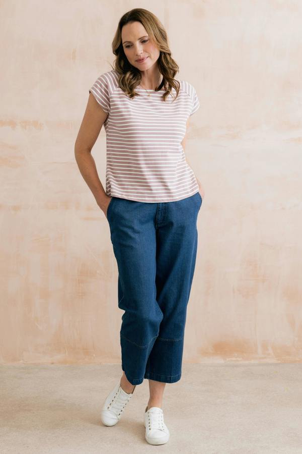 Lily & Me Tidal Soft Pink Stripe T-Shirt