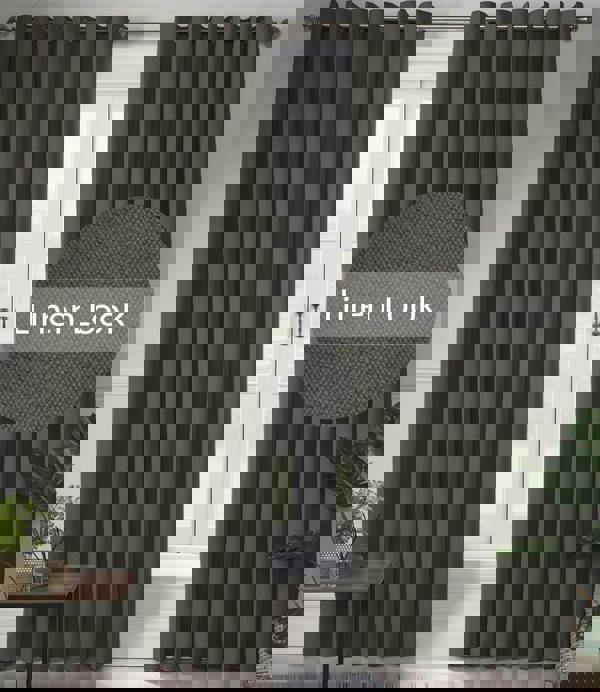 Luxury Living Linen Look Ring Top Blackout Curtains