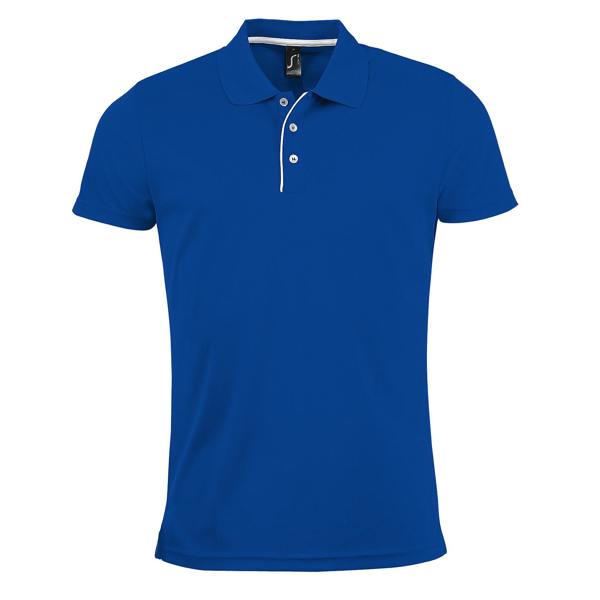SOLS Mens Performer Short Sleeve Pique Polo Shirt - Royal Blue