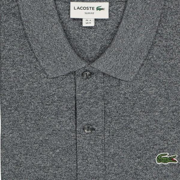 Lacoste Slim Fit Mouse Grey Pique Polo Shirt M