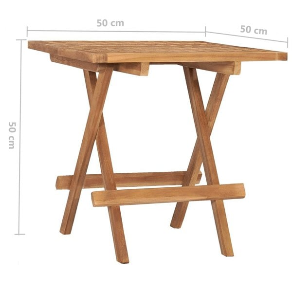 Berkfield 3 Piece Folding Outdoor Dining Set Solid Teak Wood